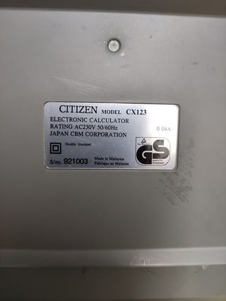 Calculadora Citizen Cx123