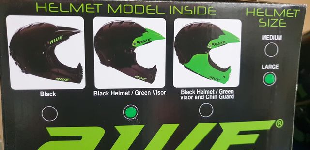 Casco Bike AWE con occhiali (LARGE) 15/16 Anni