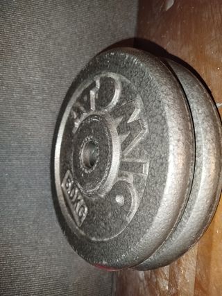 ✅ 2 DISCOS DE 5KG DE 28MM