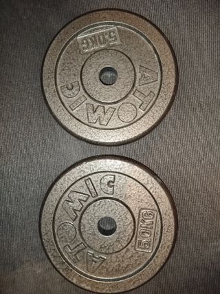 ✅ 2 DISCOS DE 5KG DE 28MM