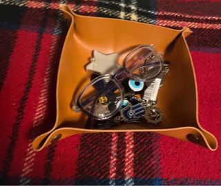 portaoggetti in simil pelle