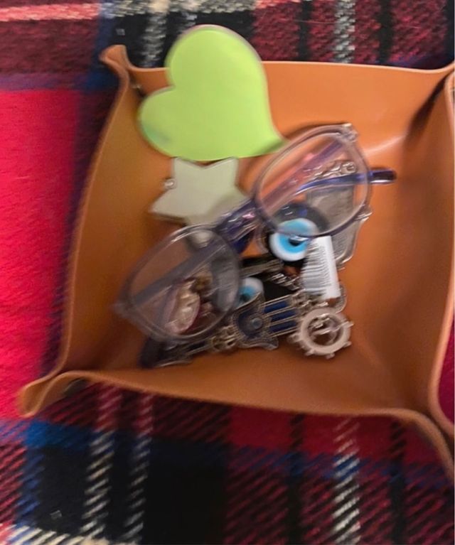 portaoggetti in simil pelle