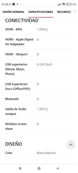 Proyector LG mini beam . caracters en las fotos