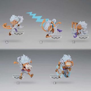 5 Figuras World Collectable Monkey D. Luffy Gear 5