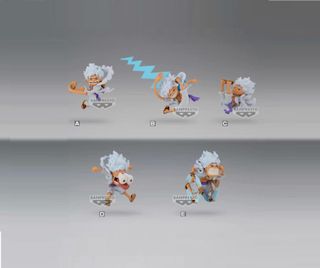 5 Figuras World Collectable Monkey D. Luffy Gear 5