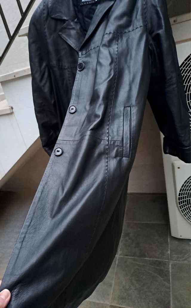 Giacca in vera pelle nera