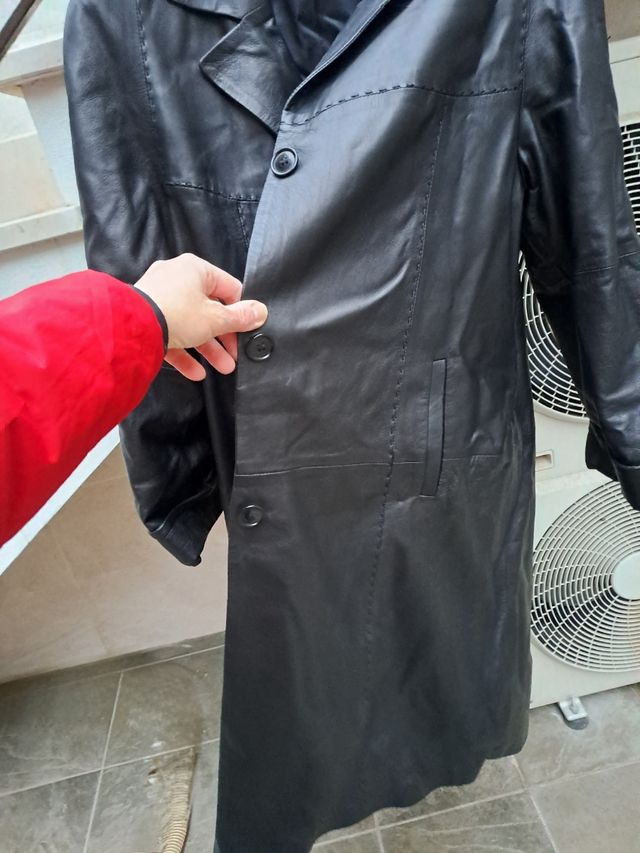 Giacca in vera pelle nera