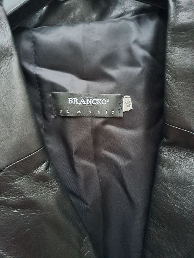 Giacca in vera pelle nera