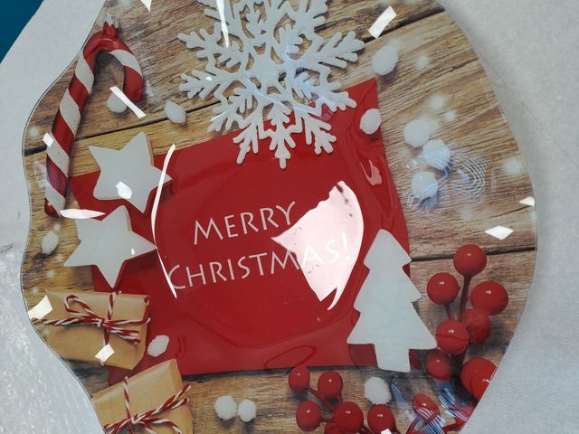 Piatto natalizio ceramica grande