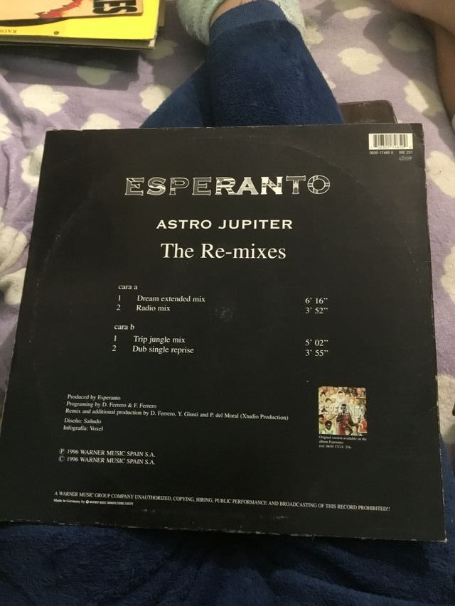 Vinilo esperanto the re-mixes astro Jupiter house