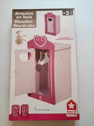 Armario de madera de juguete casa de muñecas