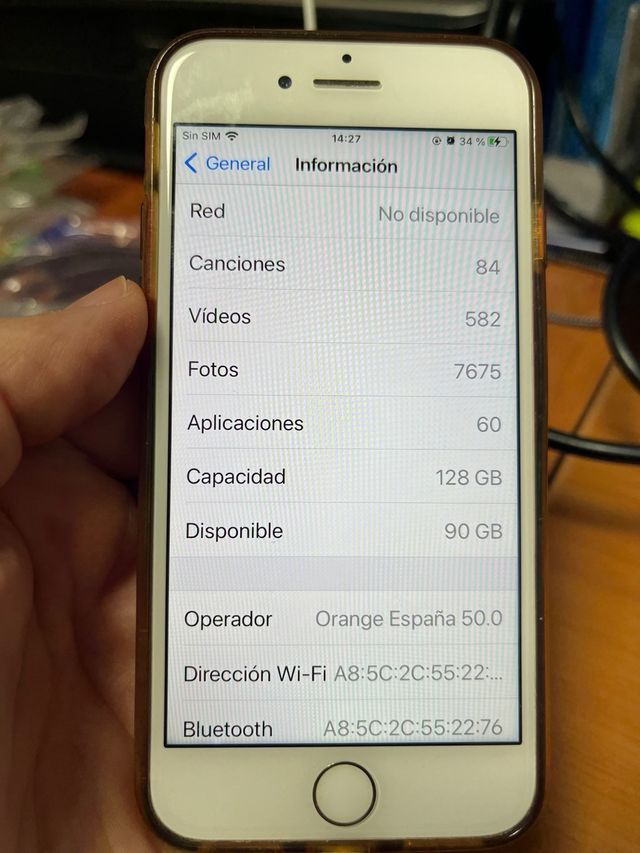 Iphone 7 rojo 128Gb