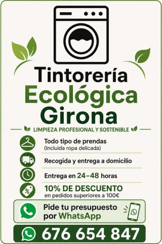 Tintorería Ecologíca Girona a domicilio