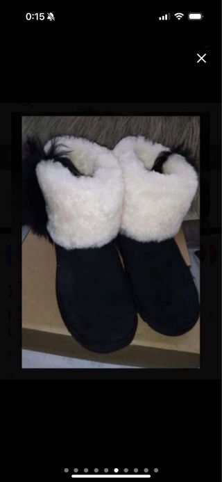 PVP 290€ T38 Botas UGG piel Fluffy nuevas