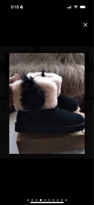 PVP 290€ T38 Botas UGG piel Fluffy nuevas