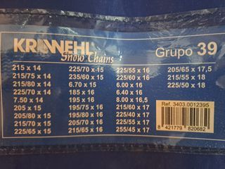 Cadenas Nieve para 4x4 Krawehl grupo 39