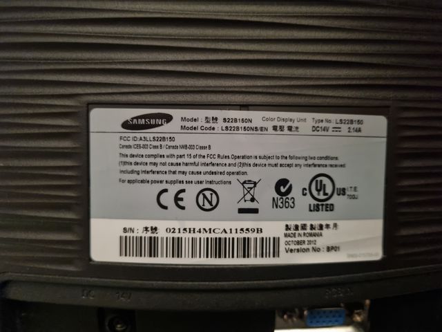 Pantalla PC Samsung 22"