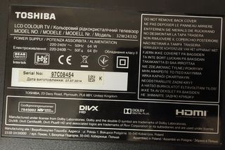 Toshiba TV 32W2433D receptor mando