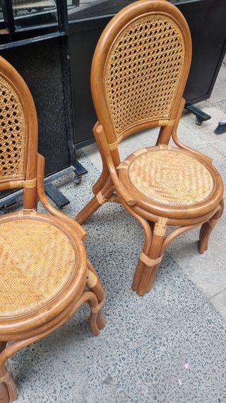 2 sillas ratán natural