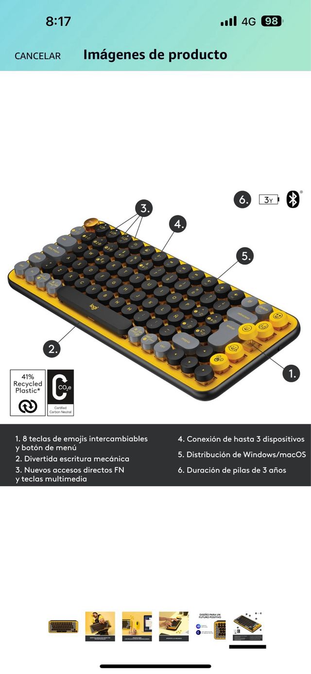 teclado inalambrico logitech pop keys