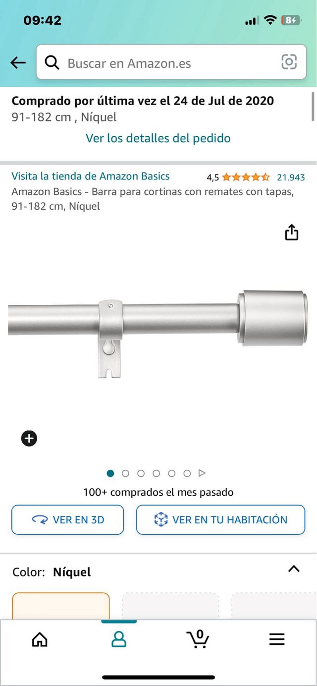 Bastone per tende in 2 pezzi