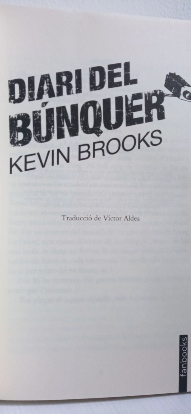 📘Diari del Búnquer, Kevin Brooks📘
