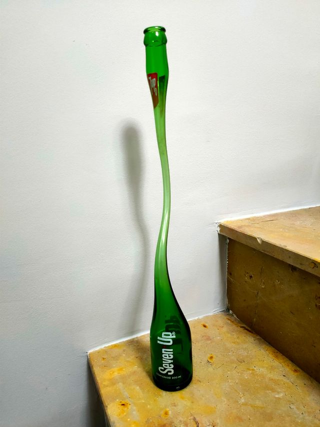 Botella vidrio artístico 7 Up
