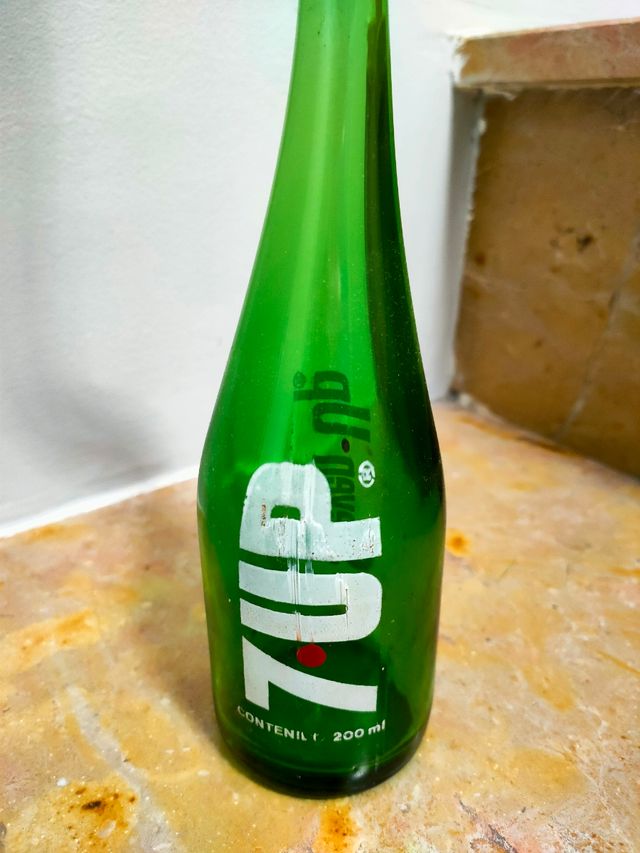 Botella vidrio artístico 7 Up