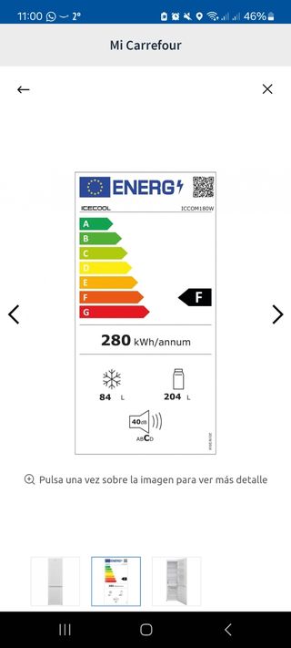 Frigorífico Combi Icecool F ICRF175W