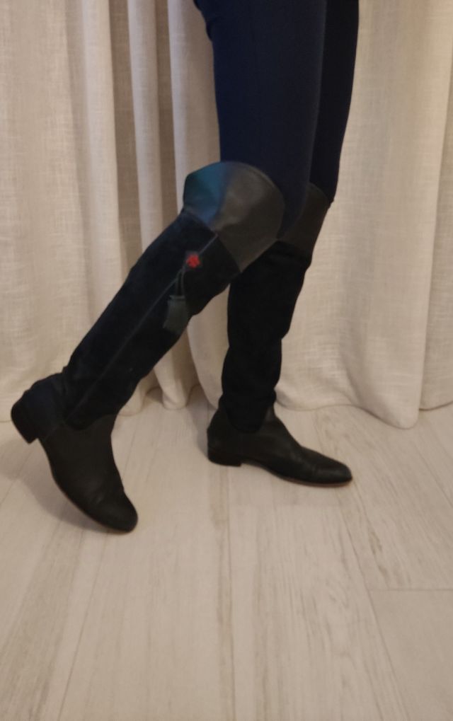 Botas altas mujer altas Montepicaza azul, 41