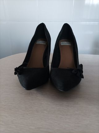 Zapato negro tacón pull & bear talla 37.