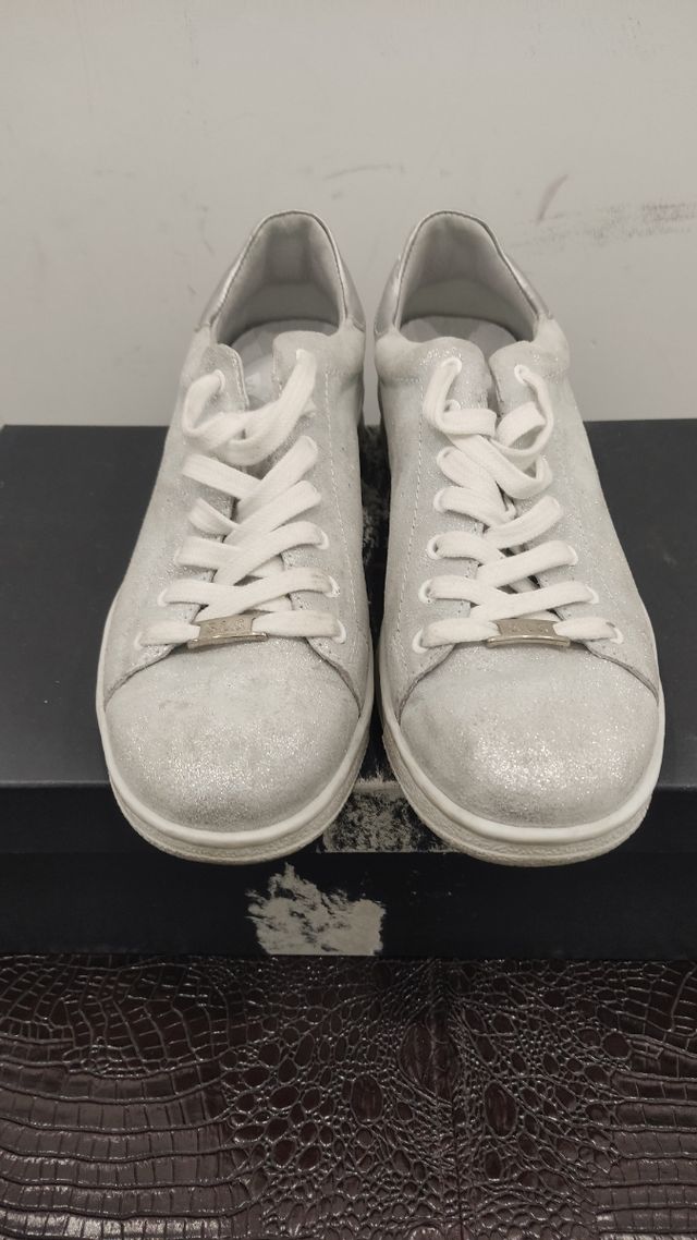 Zapatillas mujer salsa, plateadas 41