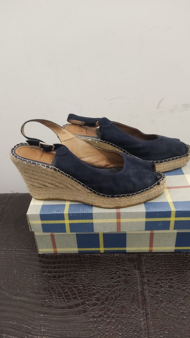 Zapatilla Montepicaza cuña mujer marino, 41