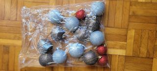 Adornos Navidad lote con guirnalda