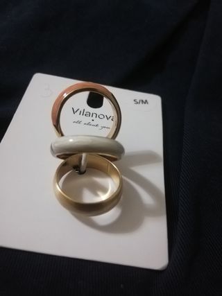 Pack 3 anéis novos 1,7cm diâmetro