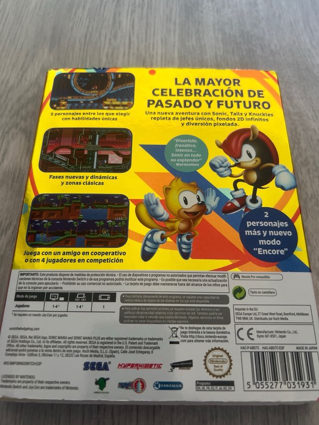 Juego Switch SONIC MANIA PLUS