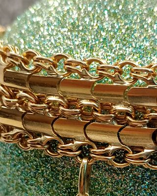 Brazalete Pulsera de Oro de Ley 18K. Ref