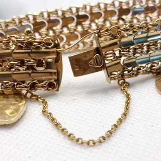 Brazalete Pulsera de Oro de Ley 18K. Ref