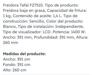 Freidora sin aceite Tefal Actifry