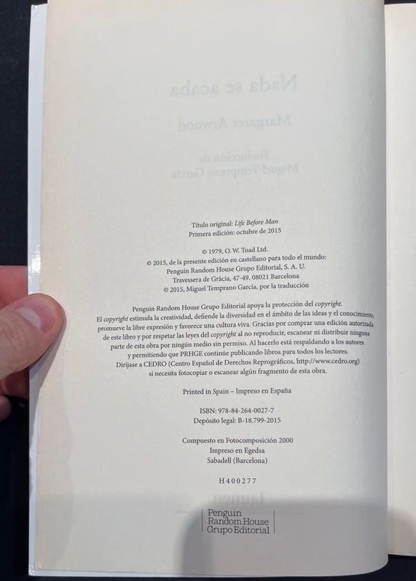 Nada se acaba Margaret Atwood