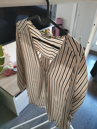 Camisa satén rallas