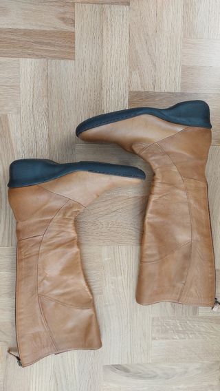 Botas piel color camel