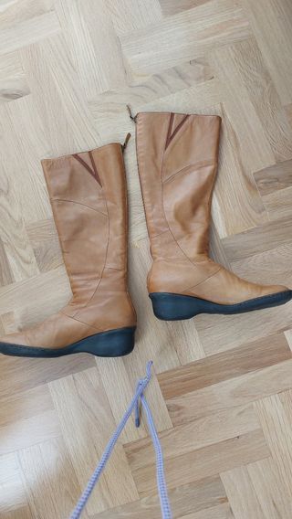 Botas piel color camel