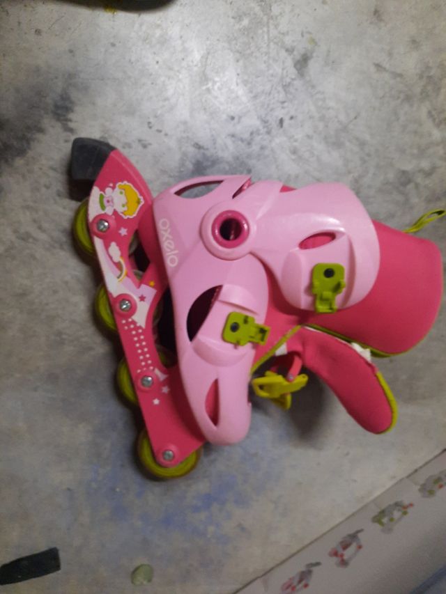 Patines con la mochila