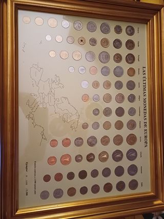 Cuadro de monedas de Europa