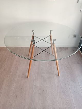 Mesa redonda cristal