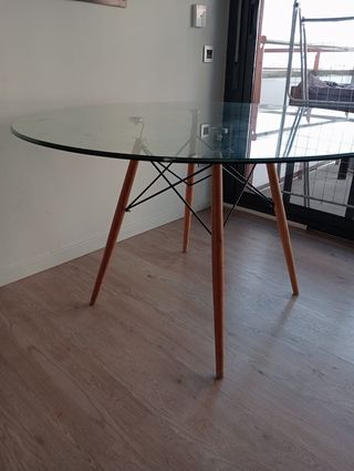 Mesa redonda cristal