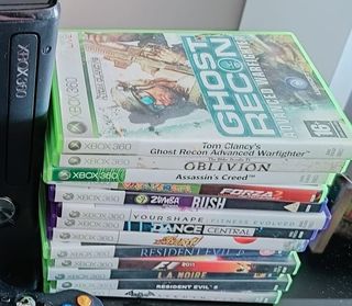 kinect xbox 360 con 2 mandos y juegos