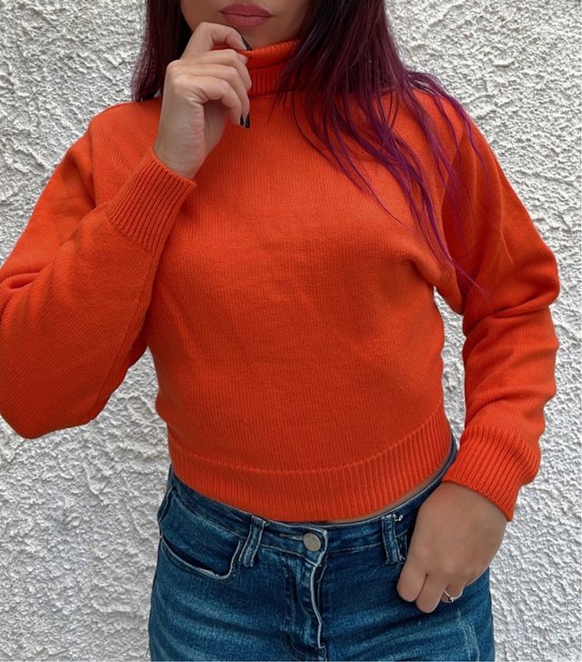 Zara pullover donna arancione