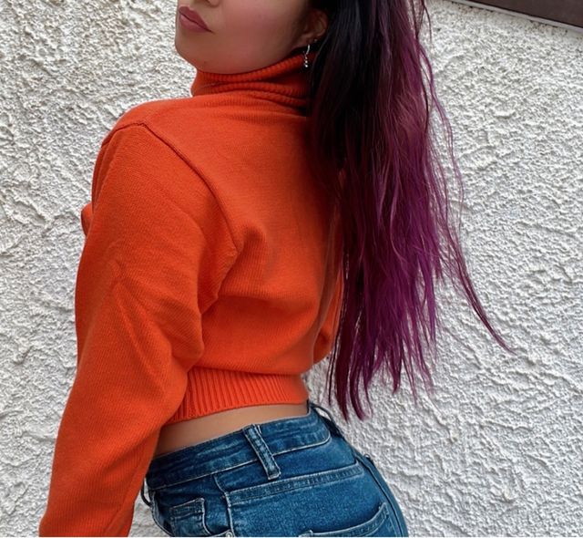 Zara pullover donna arancione